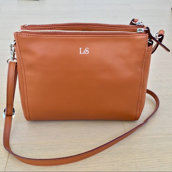 Lo & Sons Handbags - L&S The Pearl (sienna leather/silver/camel)